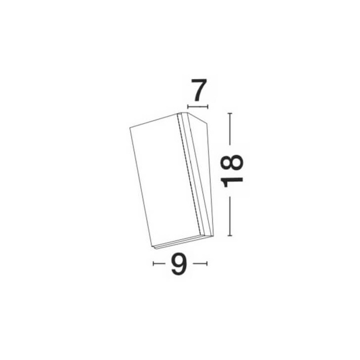 LUCES RIONEGRO LE71392/3 kinkiet wykonany z aluminium biały lub czarny