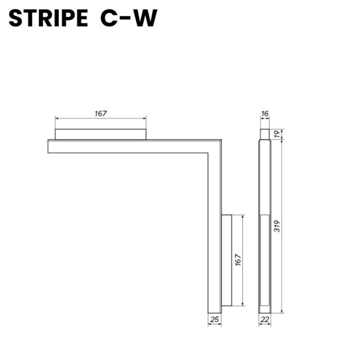 OXYLED STRIPE C-W MULTILINE lampa do szyny magnetycznej sufit-ściana