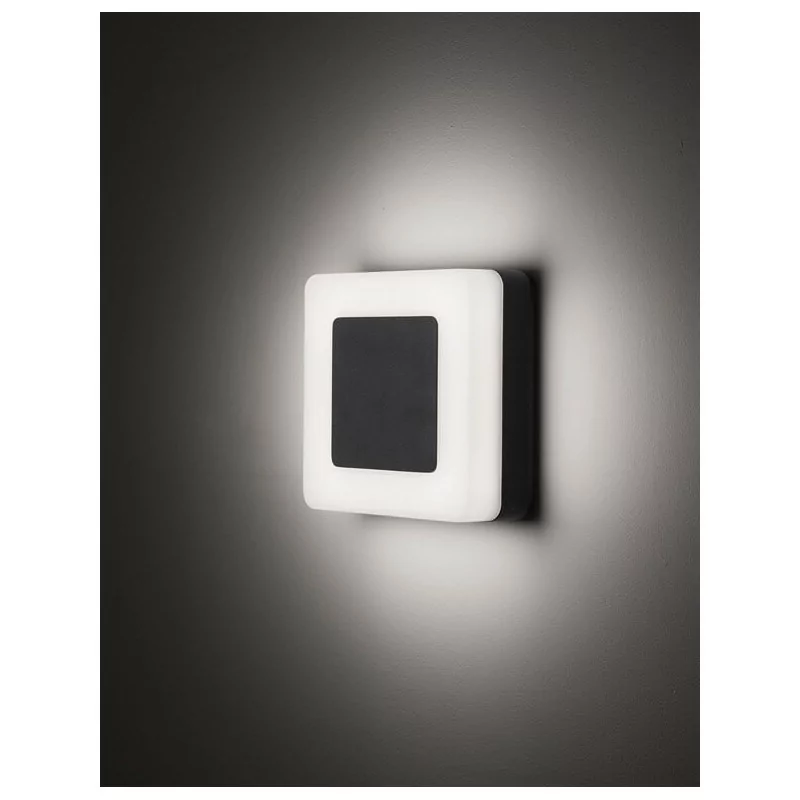 LUCES SABANETA LE71396/7 is a square wall lamp, white/black