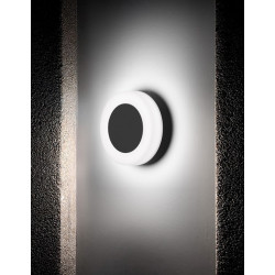 LUCES SABANETA LE71394/5 okrągła lampa ścienna zewnętrzna biała/czarna