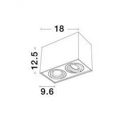 LUCES CHIVACOA LE61450/1 is a lamp with two bulbs, adjustable fixture