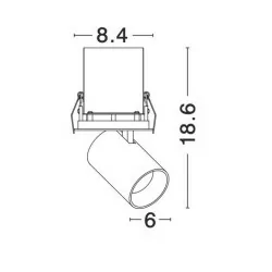 LUCES GARUPA LE61367/7 lampa wpuszczana, barwa światła: 3000K