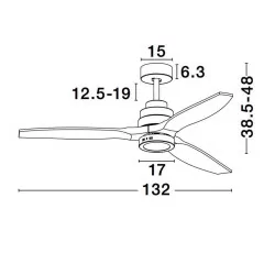 LUCES SEGOVIA LE42554 Ceiling fan + LED