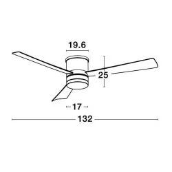 LUCES RAFAELA LE42547 Wentylator sufitowy LED biały