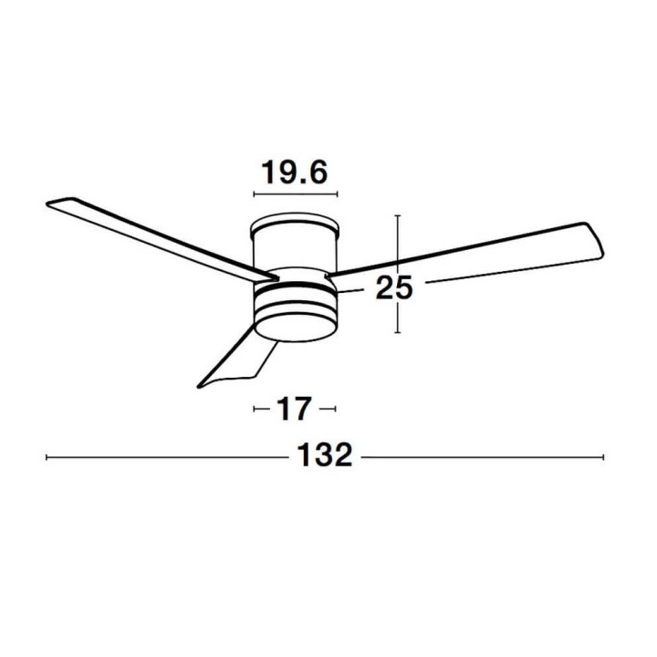 LUCES RAFAELA Wentylator sufitowy LED biały z silnikiem 35W LED 18W