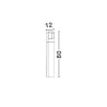 LUCES MOSTOLES LE71341 garden lamp in the shape of a rectangular post