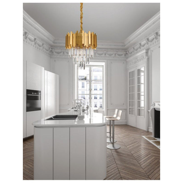 LUCES CAMPANA LE42286 złota lampa wisząca na wymienne żar&oacute;wki E14