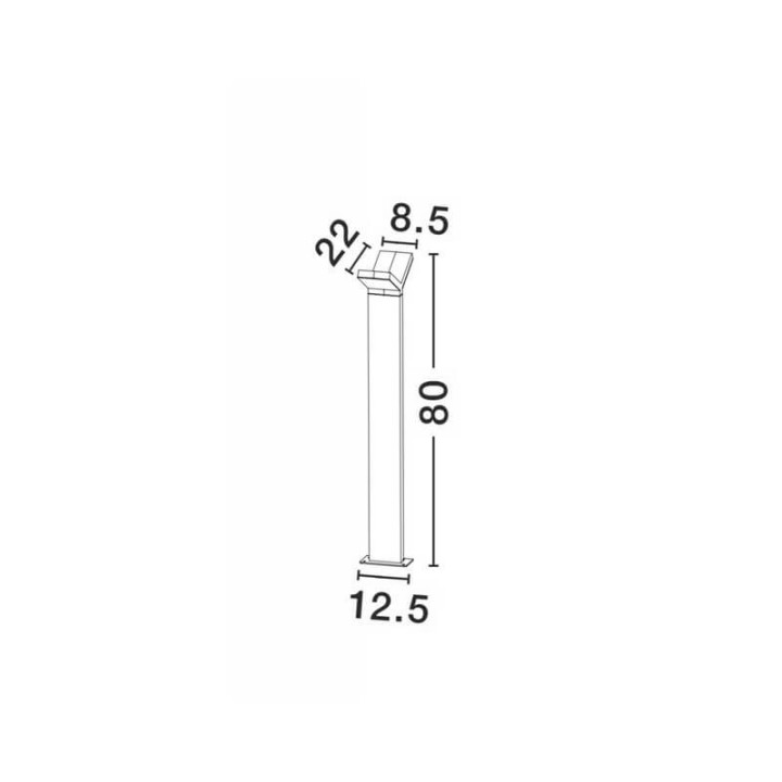 LUCES NECOCHEA LE71344 lampa ogrodowa aluminiowa, kolor szary 2x6W