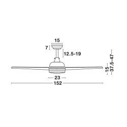 LUCES ROSARIO LE42549 Ceiling fan + LED