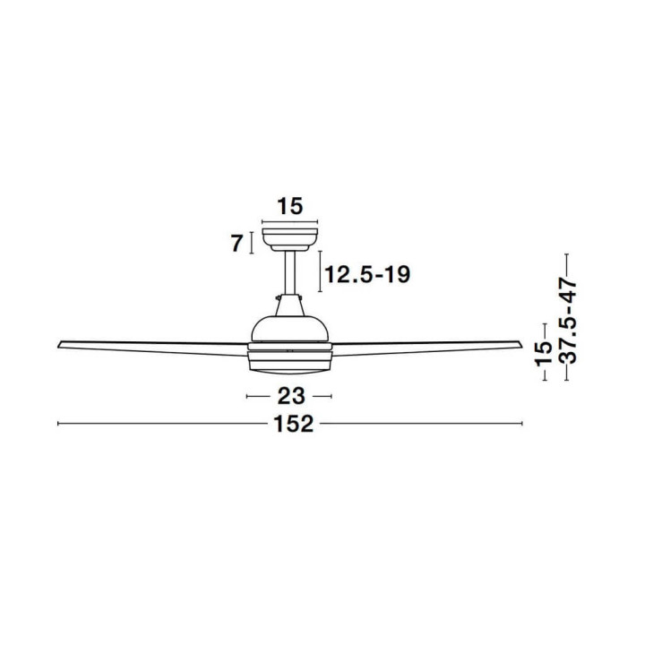 LUCES ROSARIO LE42549 Ceiling fan + LED 18W 3000K