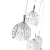 LUCES CONSEJO LE42340 glass hanging lamp, silver color 5W