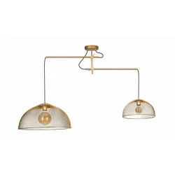 Maxlight CONCEPT P0454/5 hanging lamp with 2 lampshades, black/gold