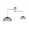 Maxlight CONCEPT P0454/5 hanging lamp with 2 lampshades, black/gold