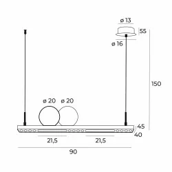 MAXLIGHT P0487 Hanging lamp MOMO