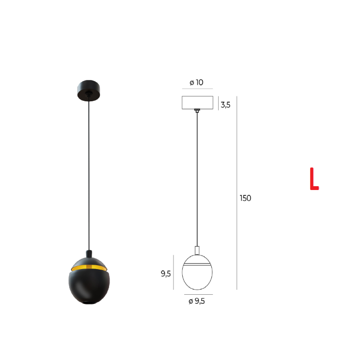 Maxlight COMETSHINE P0471/2 lampa wisząca, barwa światła: 3000K, IP20