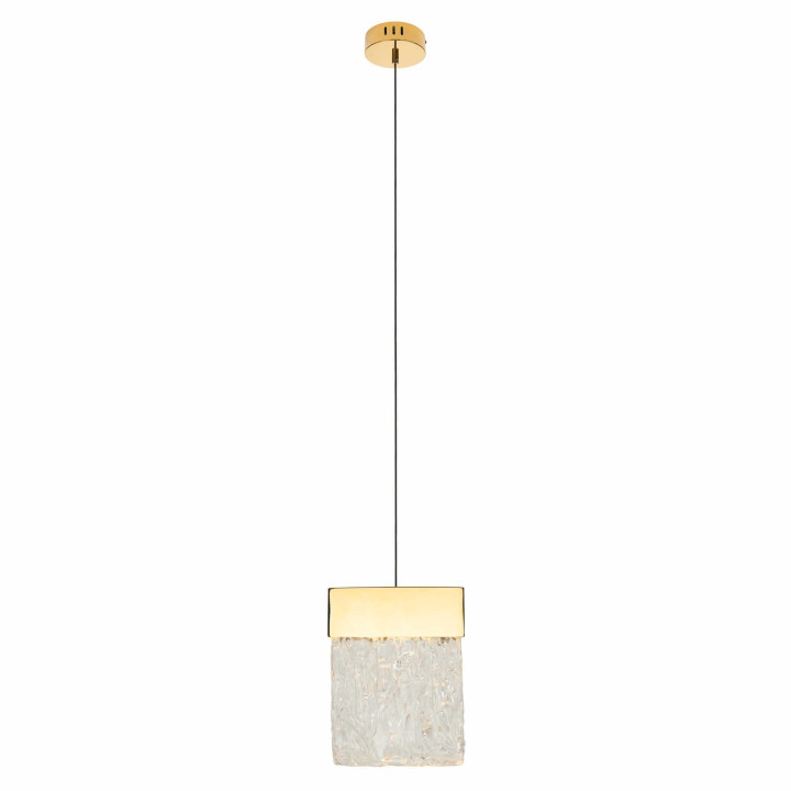 Maxlight VETRO P0428D gold hanging lamp with a round shade IP20
