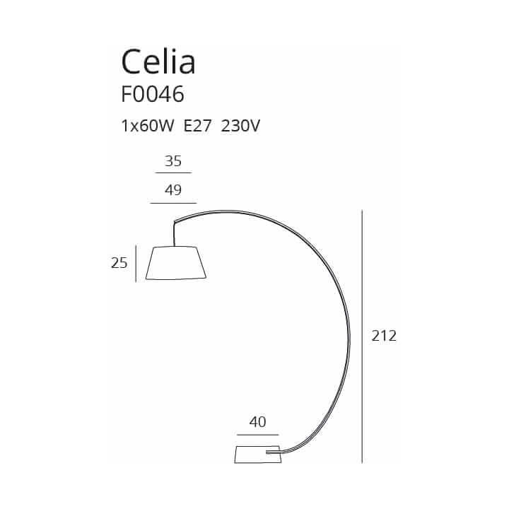 MAXLIGHT CELIA F0046 LAMPA PODŁOGOWA