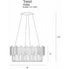 MAXlight TREND P0368 wewnętrzna lampa wisząca w kolorze złotym E14