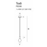 MAXlight TREND P0368 indoor hanging lamp with a round E27 shade