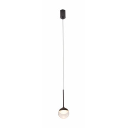 MAXlight ZOOM P0416 wewnętrzna czarna lampa wisząca z okrągłym kloszem