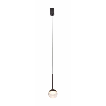 MAXlight ZOOM P0416 indoor black hanging lamp with a round shade