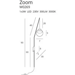 MAXlight Spider ZOOM W0269 kinkiet LED o mocy 3W 3000K