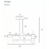 Maxlight PUMA P0404/5 lampa wisząca czarno/złota LED 7W 3000K