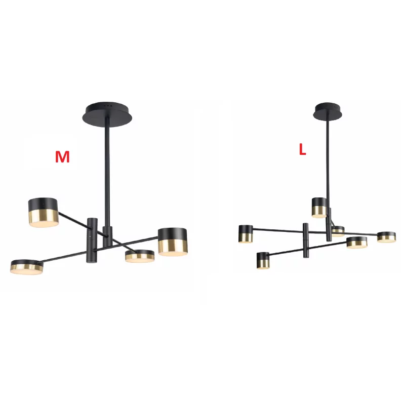 Maxlight PUMA P0404/5 hanging lamp black/gold LED 7W 3000K