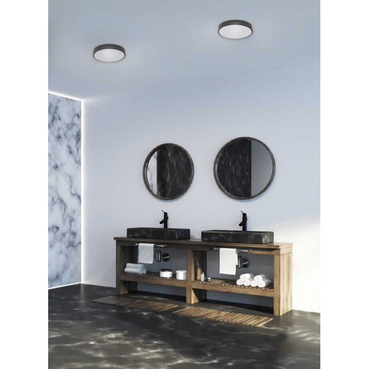 MAXLIGHT ROUNDY C0214 plafon czarny IP54 barwa światła: 4000K