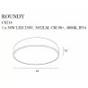 MAXLIGHT ROUNDY C0214 black ceiling lamp IP54 light color: 4000K