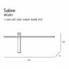 MAXlight SABRE W0281 kinkiet czarny, biały o mocy 6W 3000K