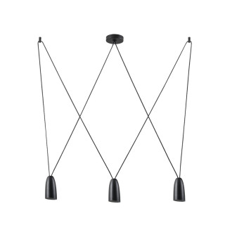 MAXLIGHT SISTEMA P0399 LAMPA WISZĄCA 3xG9 3 klosze czarne