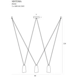 MAXLIGHT SISTEMA P0399 HANGING LAMP 3xG9