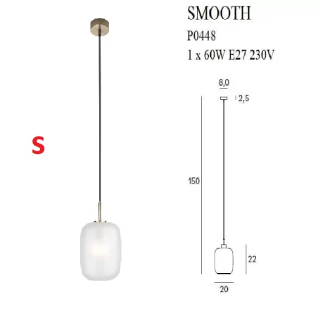 MAXLIGHT SMOOTH P0448/9/50 indoor hanging lamp E27 bulb MAXLIGHT SMOOTH P0448/9/50 indoor hanging lamp E27 bulb