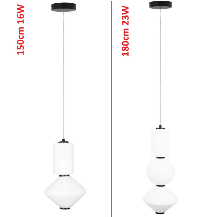 MAXLIGHT P0468 AKIKO LED HANGING LAMP consists of three 23W lampshades