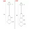 MAXLIGHT P0467, P0468 AKIKO LED HANGING LAMP