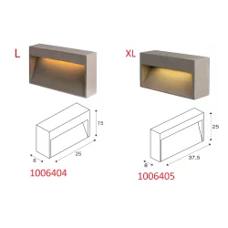 SLV CONCRETO EL 1006404/5 kinkiet zewnętrzny prostokątny IP65 3000K