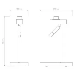 Lampa stołowa Astro Venn Table kolor brązowy, matowy nikiel