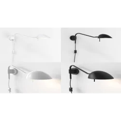 ASTRO wall lamp Serge white black 1476002/3, switch on the cable