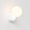 ASTRO Lyra 1472001 glossy white wall lamp with a round shade IP44