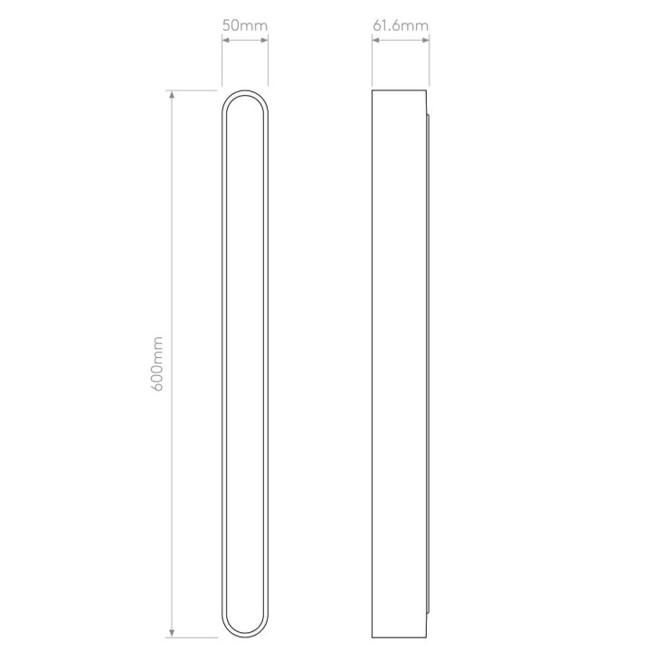 ASTRO Atticus 600 oblong bathroom wall lamp 60cm 2 colors 3000K