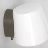 ASTRO Imari wall lamp, brown, matte nickel, with a round IP20 shade