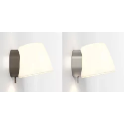 ASTRO Imari wall lamp, brown, matte nickel, with a round IP20 shade