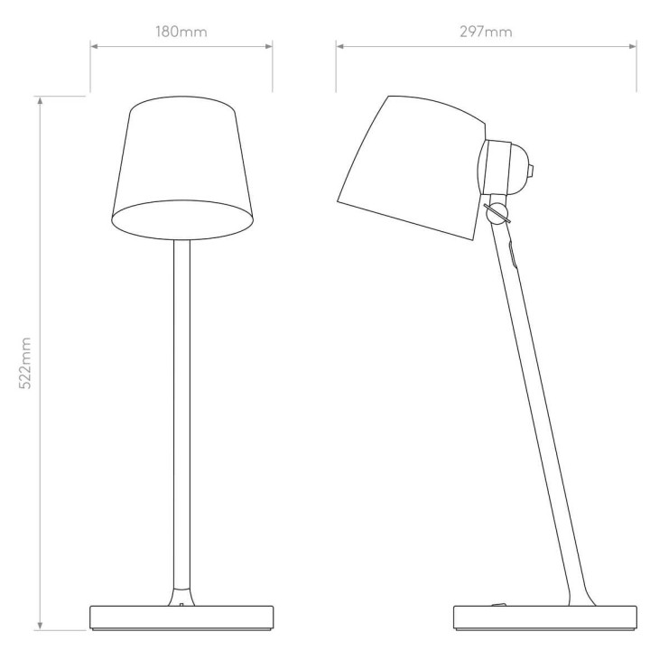 Astro Imari Desk lampka na biurko w kolorze brązowym lub matowy nikiel