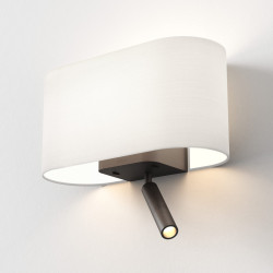 Astro Venn Reader LED wall lamp finished in matte nickel and bronze