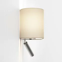 Astro Venn Reader LED wall lamp finished in matte nickel and bronze