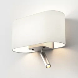 Astro Venn Reader LED wall lamp finished in matte nickel and bronze