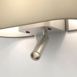 Astro Venn Reader LED wall lamp finished in matte nickel and bronze