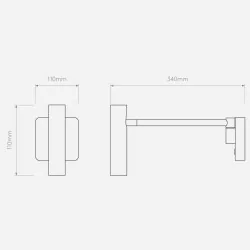 Leda Swing Arm kinkiet na wysięgniku 1457004