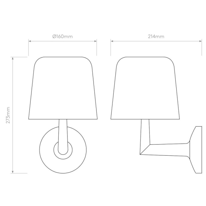 Kinkiet ASTRO Ella Wall brązowy, czarny z okrągłym kloszem żar&oacute;wka G9